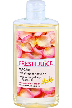 Масло для ухода и массажа Fresh Juice Rose Ilang-Ilang + Peach oil 150 мл slide 1