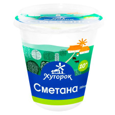 Сметана Хуторок 10% 350г mini slide 1