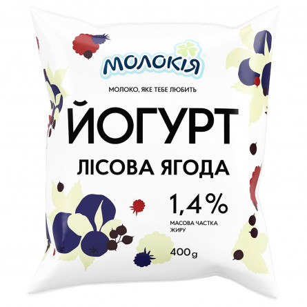 Йогурт Молокія Лісова ягода 1.4% 400г slide 1