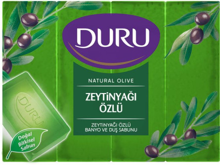 Туалетне мило DURU Natural екопак з екстрактом оливкової олії 4 х 150 г slide 1