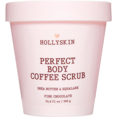 Скраб для ідеально гладкої шкіри Hollyskin Perfect Body Coffee Scrub Pink Chocolate з олією Ши та скваланом 300 г