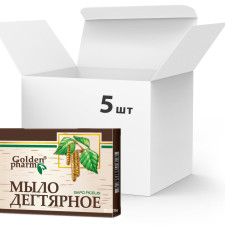 Упаковка мила Golden Pharm Дігтярного 70 г х 5 шт. mini slide 1