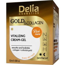 Віталізувальний крем-гель Delia cosmetics Gold&Collagen 50 мл mini slide 1