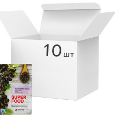 Набір масок для обличчя з ягід асаї Eyenlip Super Food Acai Berry Mask 23 мл х 10 шт mini slide 1