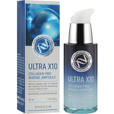 Сыворотка для лица Enough Ultra X10 Collagen Pro Marine Ampoule с коллагеном 30 мл mini slide 1