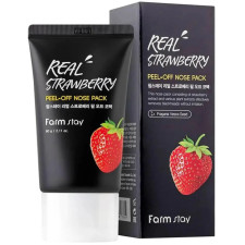 Mаска-плівка для носа FarmStay Real Strawberry Peel-Off Nose Pack з екстрактом полуниці 60 г mini slide 1