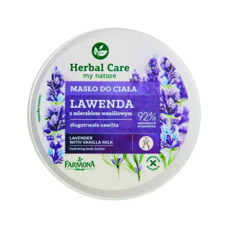 Зволожуюче гель-масло для тіла Farmona Herbal Care Лаванда + ванільне молочко 200 мл
