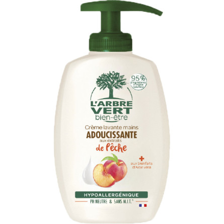Крем-мыло L'Arbre Vert смягчающее с натуральным экстрактом персика 300 мл slide 1