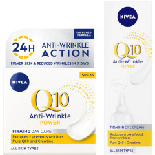 Набір NIVEA Q10 Power Проти зморшок Денний крем для обличчя SPF 15 50 мл + Крем для шкіри навколо очей 15 мл mini slide 1