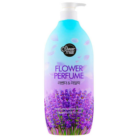 Гель для душу з ароматом лаванди та бузку Aekyung Shower Mate perfumed lavender & lilac 900 мл