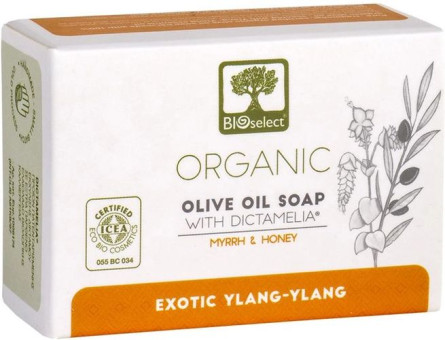 Натуральне оливкове мило BIOselect проти старіння з миррою і медом 80 г slide 1