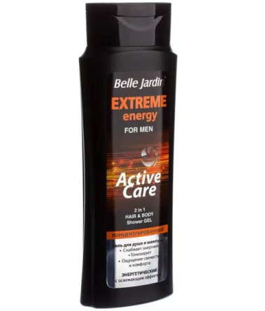 Гель для душу та шампунь Belle Jardin 2в1 Extreme Energy For Men червоний 400 мл