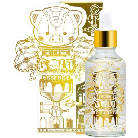 Эссенция для лица Elizavecca Milky Piggy Hell-Pore Gold Essence с частицами 24к золота 50 мл