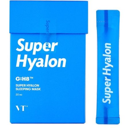 Набір нічних масок для обличчя VT Cosmetics Super Hyalon Sleeping Mask Інтенсивно зволожувальних 4 мл х 20 шт.