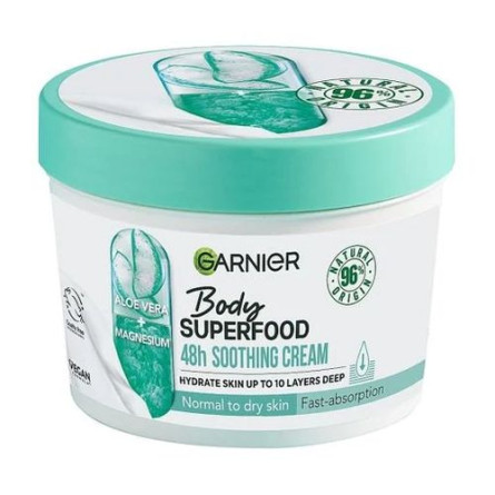 Заспокоюючий зволожуючий крем для нормальної та сухої шкіри Garnier Body Superfood Алое