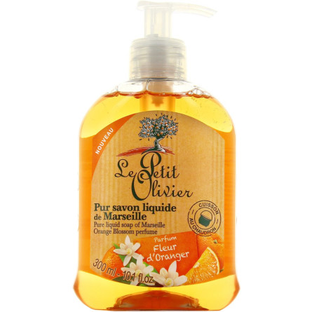 Жидкое мыло Le Petit Olivier Pure liquid soap of Marseille Апельсиновый цвет 300 мл slide 1