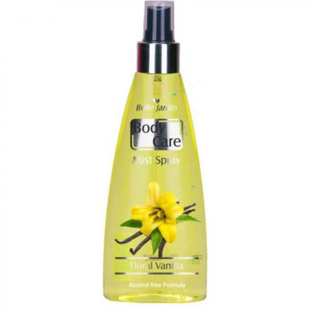 Парфюмированный спрей Belle Jardin для тела Body Care Floral Vanilla (ваниль желтый) 180 мл