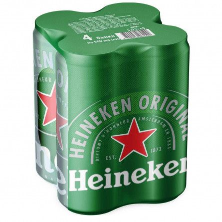 Пиво Heineken світле 5% 4шт х 0,5л slide 1