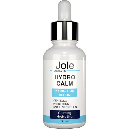 Сыворотка для лица Jole Hydro+Calm Serum с муцином улитки, центеллой и пребиотиками 30 мл