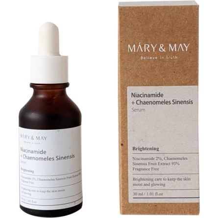 Сыворотка Mary&May с Ниацинамидом и экстрактом Айвы Niacinamide + Chaenomeles Sinensis Serum 30 мл