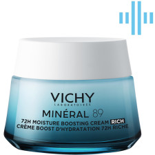 Насичений крем Vichy Mineral 89 Зволоження 72 години для сухої та дуже сухої шкіри обличчя 50 мл mini slide 1