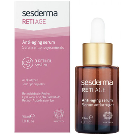 Антивікова сироватка Sesderma Reti Age Facial Antiaging Serum з трьома видами ретинолу 30 мл