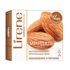 Розгладжувальний поживний крем для обличчя Lirene Зволоження та живлення з олією мигдалю 50 мл mini slide 1