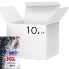 Набір масок для обличчя з екстрактом чорниці Eyenlip Super Food Blueberry Mask 23 мл х 10 шт mini slide 1