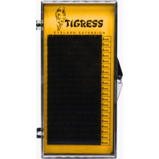 Вії для нарощування Tigress Hylon Lash B 0.05 мм x 9 мм 20 ліній Чорні mini slide 1
