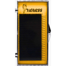 Вії для нарощування Tigress Hylon Lash B 0.05 мм x 12 мм 20 ліній Чорні mini slide 1
