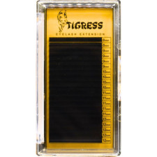 Вії для нарощування Tigress Hylon Lash CC 0.07 мм x MIX 8-12 мм 20 ліній Чорні mini slide 1