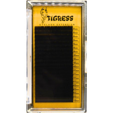 Вії для нарощування Tigress Hylon Lash C 0.10 мм x MIX 8-13 мм 20 ліній Чорні mini slide 1