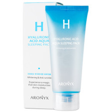 Нічна зволожувальна маска Medi Flower Aronyx Hyaluronic Acid Aqua Sleeping Pack з олією евкаліпта 100 мл mini slide 1