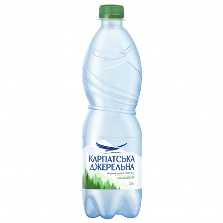 Вода Карпатська Джерельна слабогазована пластикова пляшка 500мл Україна
