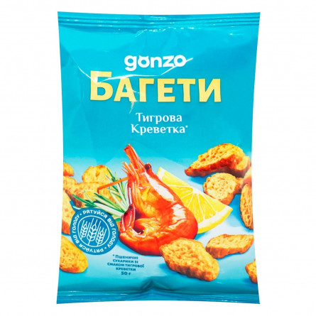 Багети Gonzo зі смаком тигрової креветки 50г