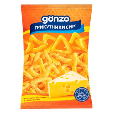 Трикутники кукурудзяні Gonzo зі смаком сиру 40г mini slide 1