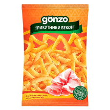 Трикутники кукурудзяні Gonzo зі смаком бекону 40г mini slide 1
