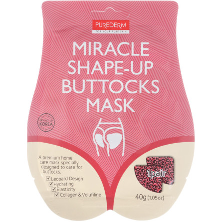 Тканевая маска Purederm Miracle Shape-Up Buttocks Mask с коллагеном для интенсивной подтяжки вялой кожи ягодиц 40 г