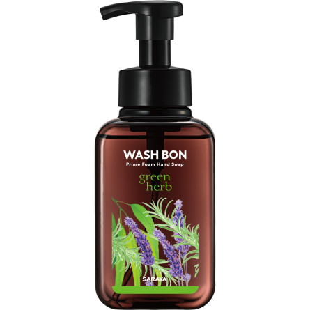 Мыло-пена для рук Wash Bon Prime с ароматом зеленых трав 500 мл