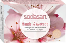 Органическое увлажняющее крем-мыло для лица и тела Sodasan Миндаль-Авокадо 100 г mini slide 1