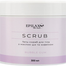 Гель-скраб для тіла Epilax Silk Touch Bubble Gum з маслом ши та кофеїном 300 мл mini slide 1