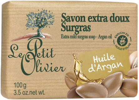 Экстра нежное мыло Le Petit Olivier 100% vegetal oils soap Аргановое масло 100 г