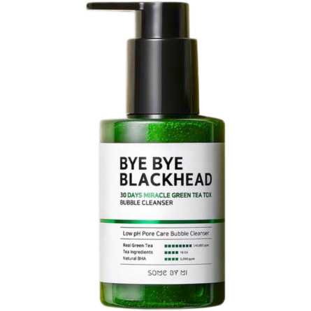 Маска-пінка проти чорних цяток Some By Mi Bye Bye Blackhead 30 Days Miracle Green TeaTox Bubble Cleanser 120 г