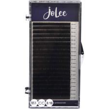 Вії для нарощування JoLee Super Mink Lash CC 0.10 мм x MIX 8-12 мм 20 ліній Чорні mini slide 1