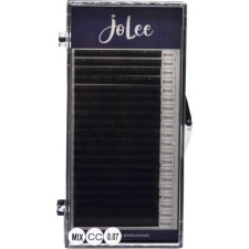 Вії для нарощування JoLee Super Mink Lash CC 0.07 мм x MIX 8-15 мм 20 ліній Чорні mini slide 1