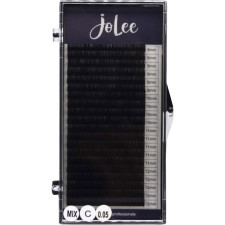 Вії для нарощування JoLee Super Mink Lash C 0.05 мм x MIX 8-12 мм 20 ліній Чорні mini slide 1