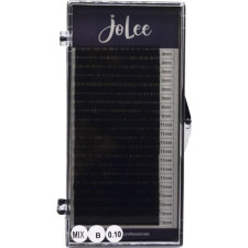 Вії для нарощування JoLee Super Mink Lash B 0.10 мм x MIX 9,11,13 мм 20 ліній Чорні mini slide 1