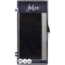 Вії для нарощування JoLee Super Mink Lash B 0.05 мм x MIX 8-15 мм 20 ліній Чорні mini slide 1