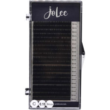 Вії для нарощування JoLee Super Mink Lash C 0.10 мм x 9 мм 20 ліній Чорні mini slide 1