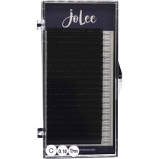 Ресницы для наращивания JoLee Super Mink Lash C 0.10 мм x 12 мм 20 линий Черные mini slide 1
